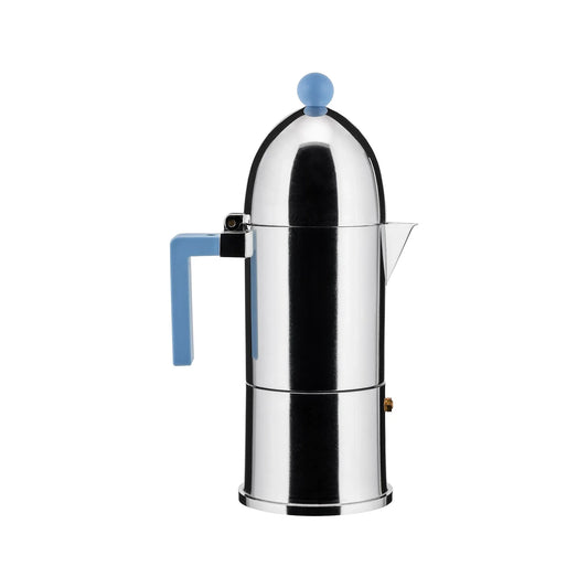 Alessi ciśnieniowy zaparzacz espresso la cupola indukcja widok wariantu 300 ml z niebieską rączką zdjęcie wariantu 9095-6AZFM
