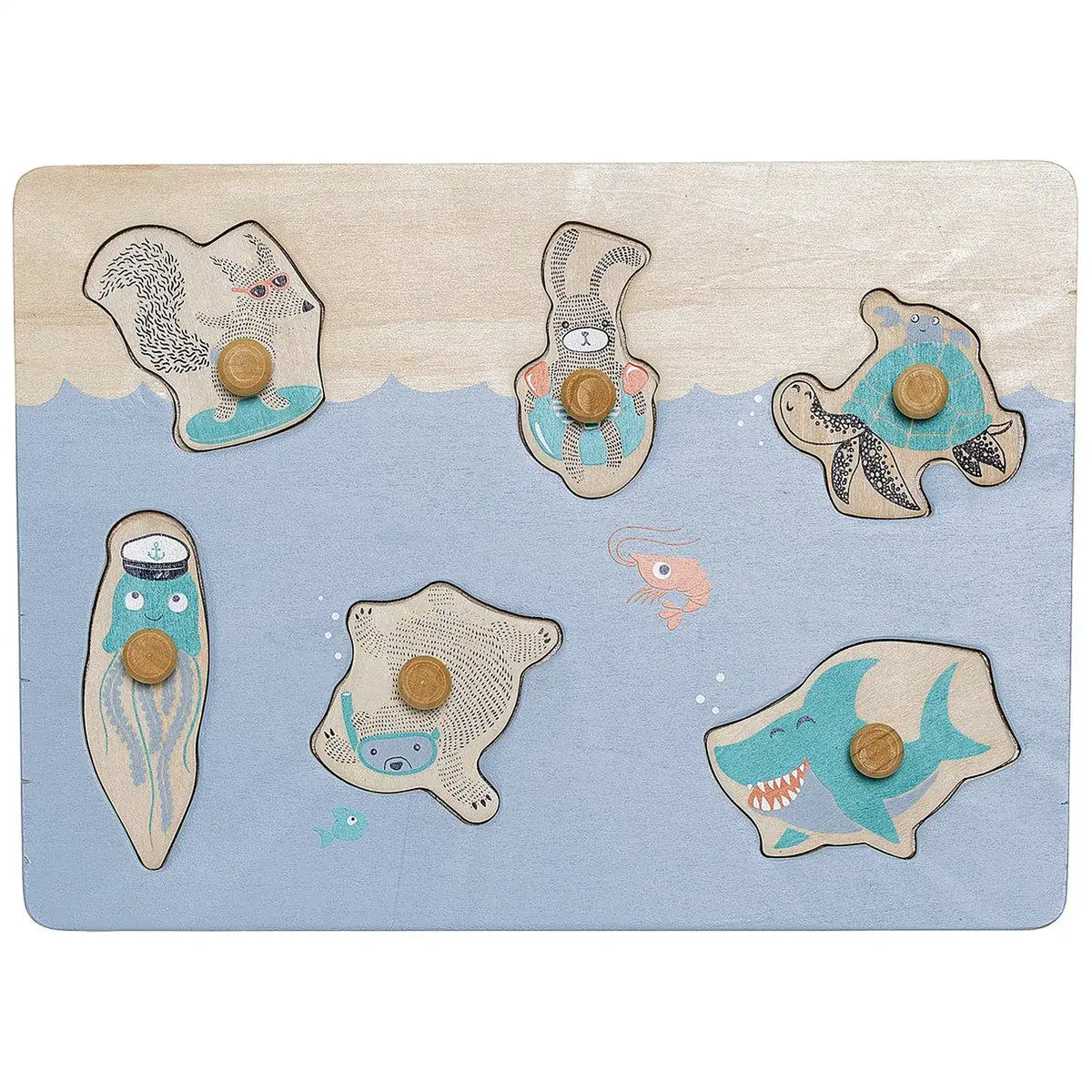 Bloomingville Drewniane puzzle Sea - zdjęcie główne