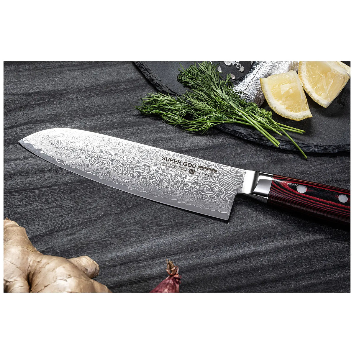 Yaxell Japoński nóż kuchenny Santoku 16,5 cm Super Gou - widok 8