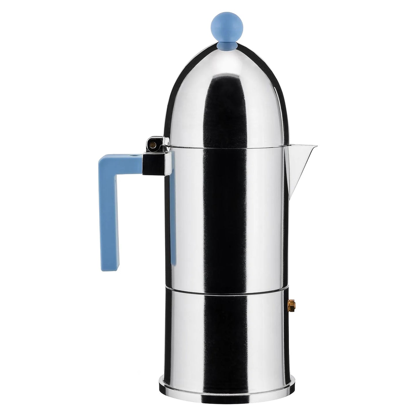 Alessi Ciśnieniowy zaparzacz do espresso La Cupola – niebieska rączka na indukcję widok 1 zdjęcie wariantu 9095-6AZFM