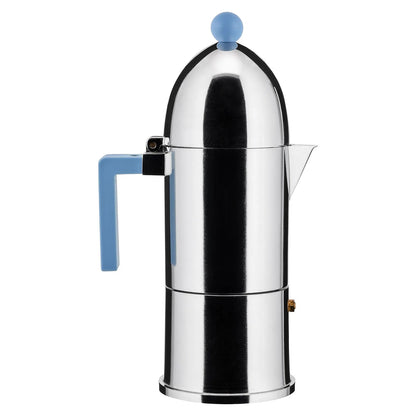 Alessi Ciśnieniowy zaparzacz do espresso La Cupola – niebieska rączka na indukcję widok 1 zdjęcie wariantu 9095-6AZFM