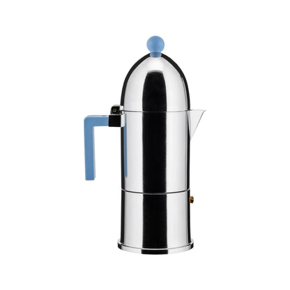 Alessi ciśnieniowy zaparzacz espresso la cupola indukcja widok wariantu 300 ml z niebieską rączką zdjęcie wariantu 9095-6AZFM