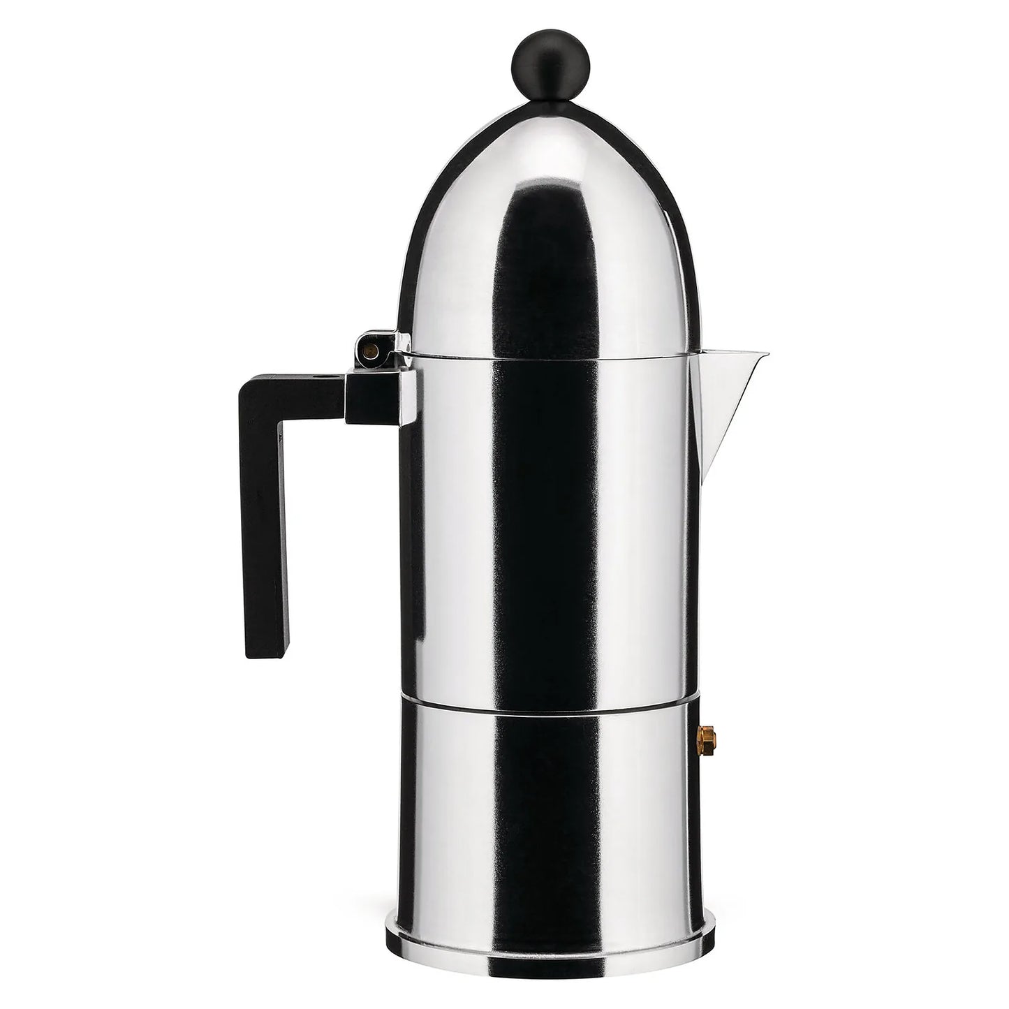 Alessi Ciśnieniowy zaparzacz do espresso La Cupola - czarna rączka na indukcję widok 15 zdjęcie wariantu 9095-6BFM