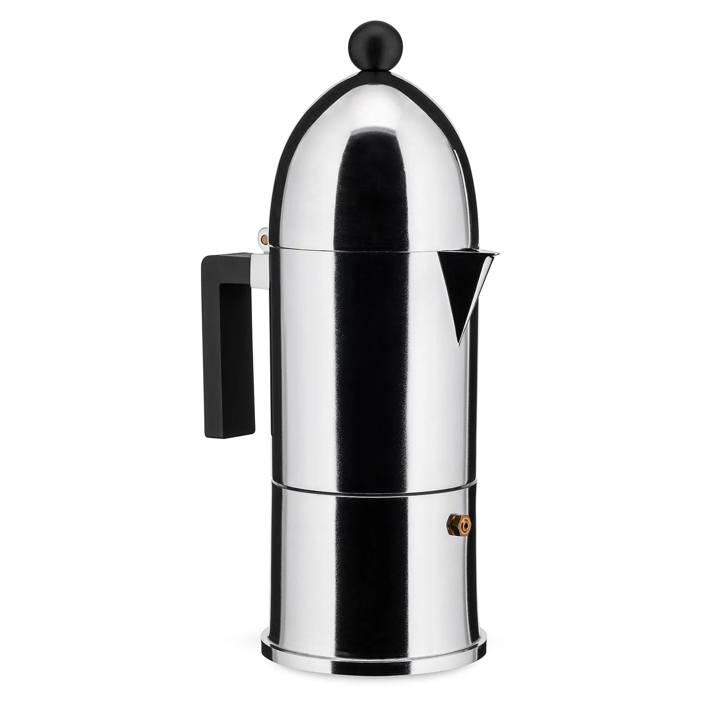 Alessi Ciśnieniowy zaparzacz do espresso La Cupola - czarna rączka na indukcję widok 4 zdjęcie wariantu 9095-6BFM