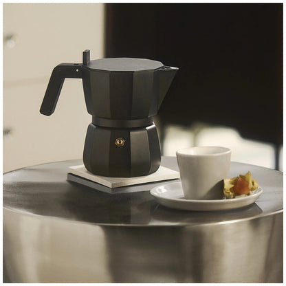 Alessi Ciśnieniowy zaparzacz do espresso Moka – model czarny pojemność 70 ml widok 3 zdjęcie wariantu DC06-1-B