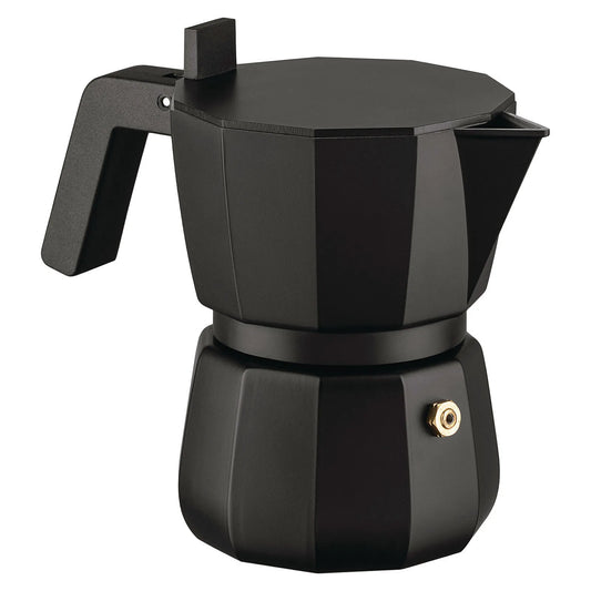 Alessi Ciśnieniowy zaparzacz do espresso Moka – model czarny pojemność 150 ml widok 1 zdjęcie wariantu DC06-3-B