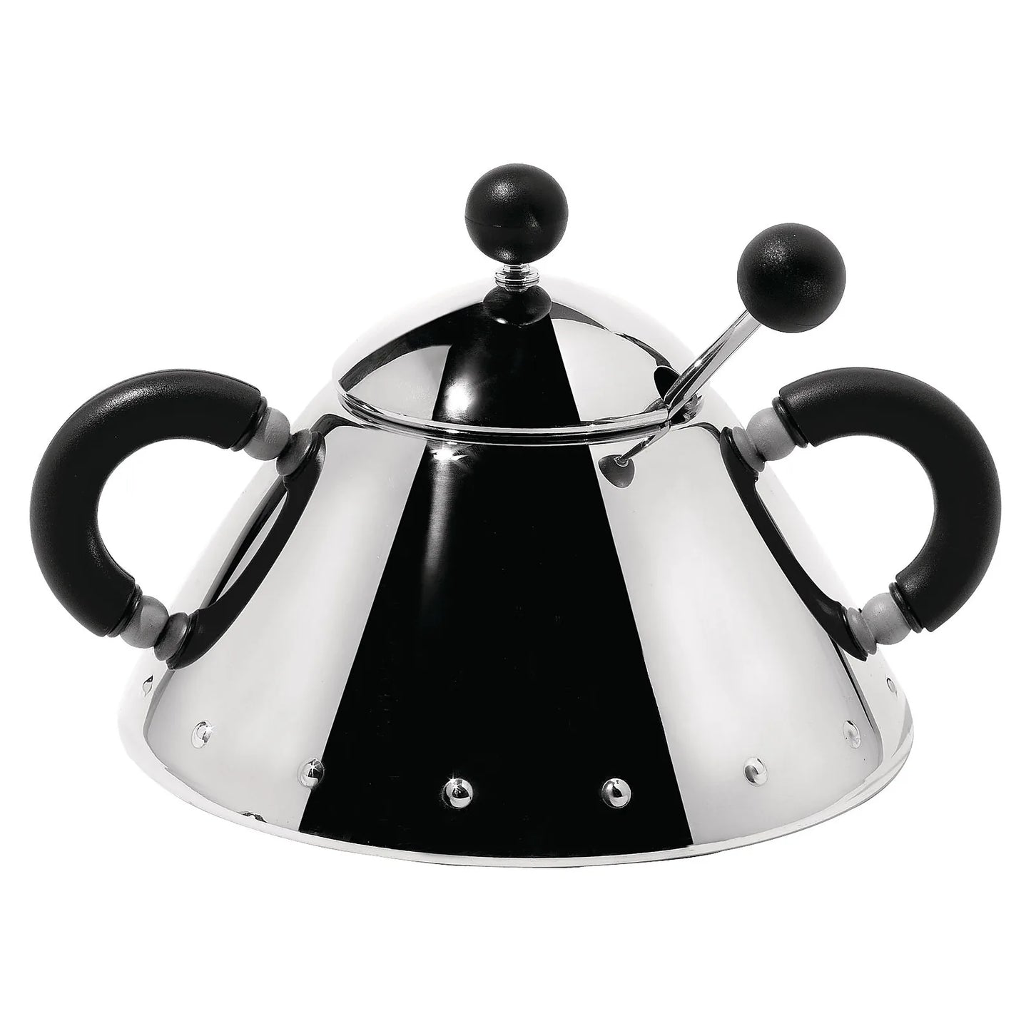 Alessi Cukiernica z łyżeczką - wariant kolor Czarny zdjęcie wariantu 9097-B