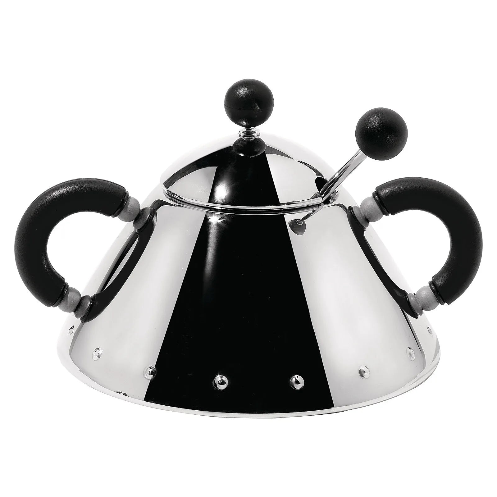 Alessi Cukiernica z łyżeczką - wariant kolor Czarny zdjęcie wariantu 9097-B