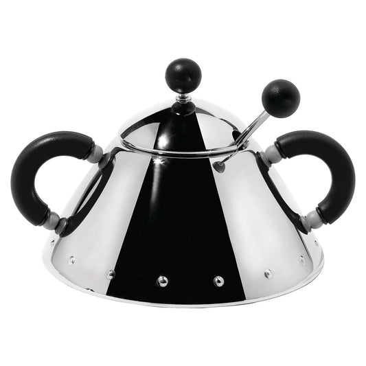 Alessi Cukiernica z łyżeczką - wariant kolor Czarny zdjęcie wariantu 9097-B