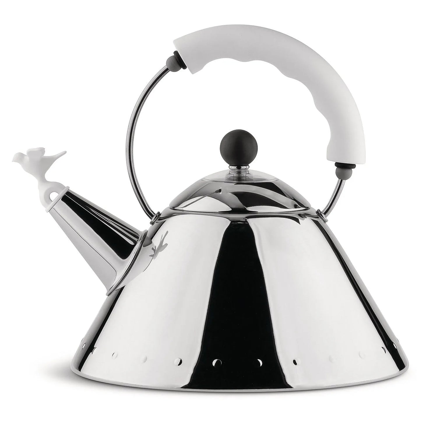 Alessi Czajnik z gwizdkiem 9093 – pojemność 2000 ml kolor rączki biały zdjęcie wariantu 9093-W