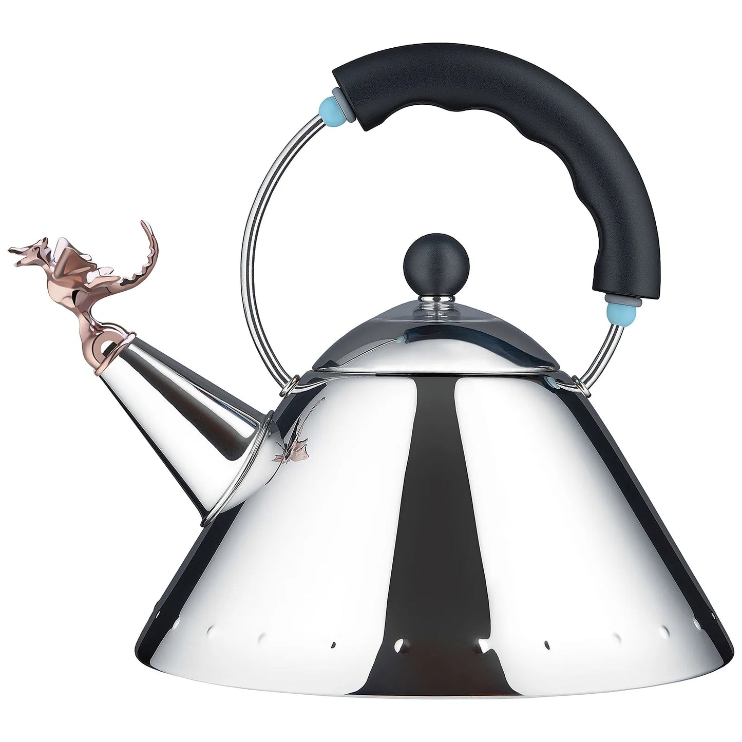 Alessi Czajnik z gwizdkiem smokiem  9093 – pojemność 2000 ml kolor rączki czarny zdjęcie wariantu 9093REX-B