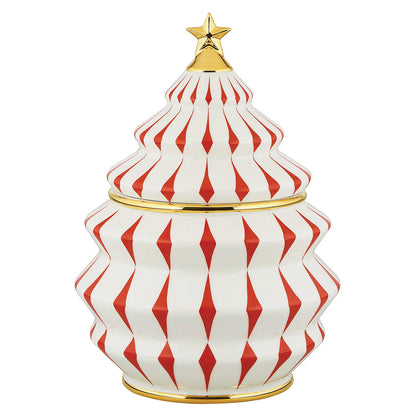 Alessi Porcelanowy pojemnik na ciastka DELIGHT - zdjęcie główne kolor czerwony