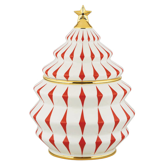 Alessi Porcelanowy pojemnik na ciastka DELIGHT - zdjęcie główne kolor czerwony