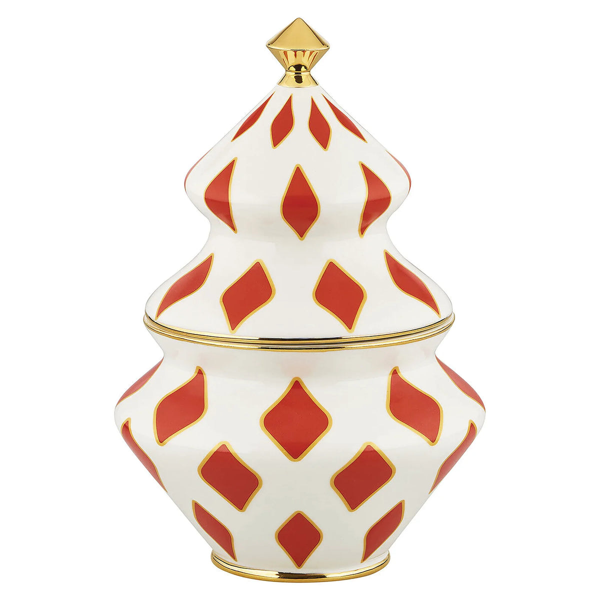 Alessi Porcelanowy pojemnik na słodycze DELIGHT - zdjęcie główne kolor czerwony