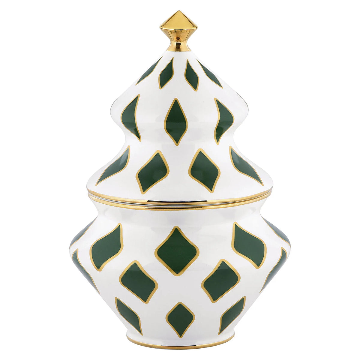 Alessi Porcelanowy pojemnik na słodycze DELIGHT - wariant kolor zielony