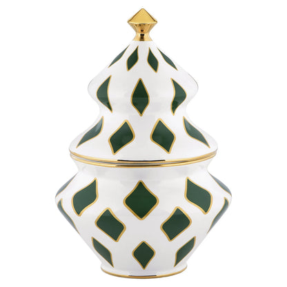Alessi Porcelanowy pojemnik na słodycze DELIGHT - wariant kolor zielony