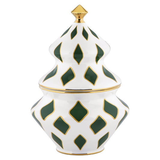 Alessi Porcelanowy pojemnik na słodycze DELIGHT - wariant kolor zielony