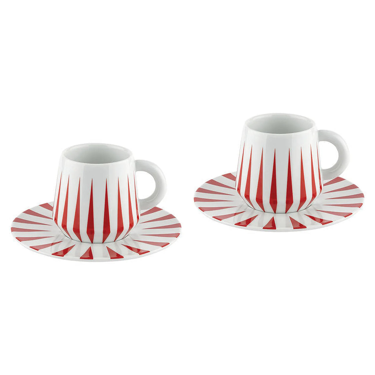 Alessi Zestaw 2 filiżanek z porcelany DELIGHT - zdjęcie główne kolor czerwony