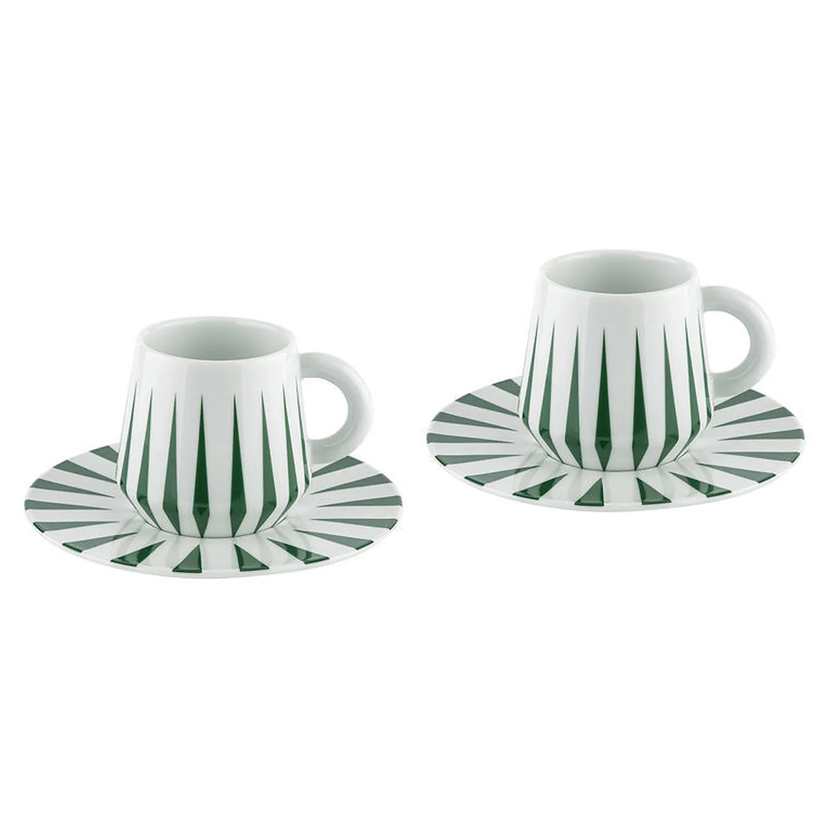 Alessi Zestaw 2 filiżanek z porcelany DELIGHT - wariant kolor zielony