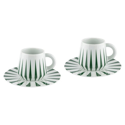 Alessi Zestaw 2 filiżanek z porcelany DELIGHT - wariant kolor zielony