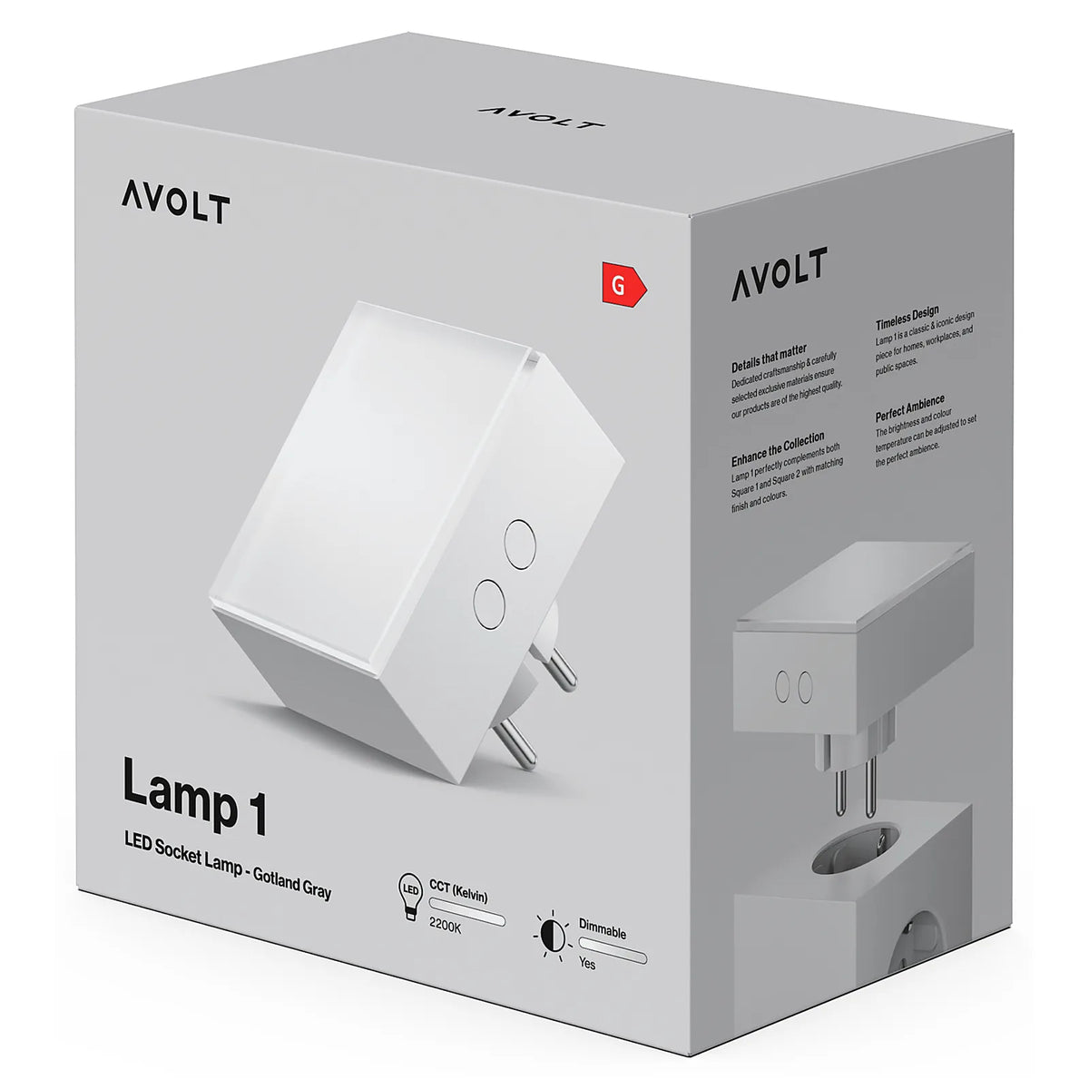 Avolt Lampka LED do kontaktu - wariant kolor szary - widok 9