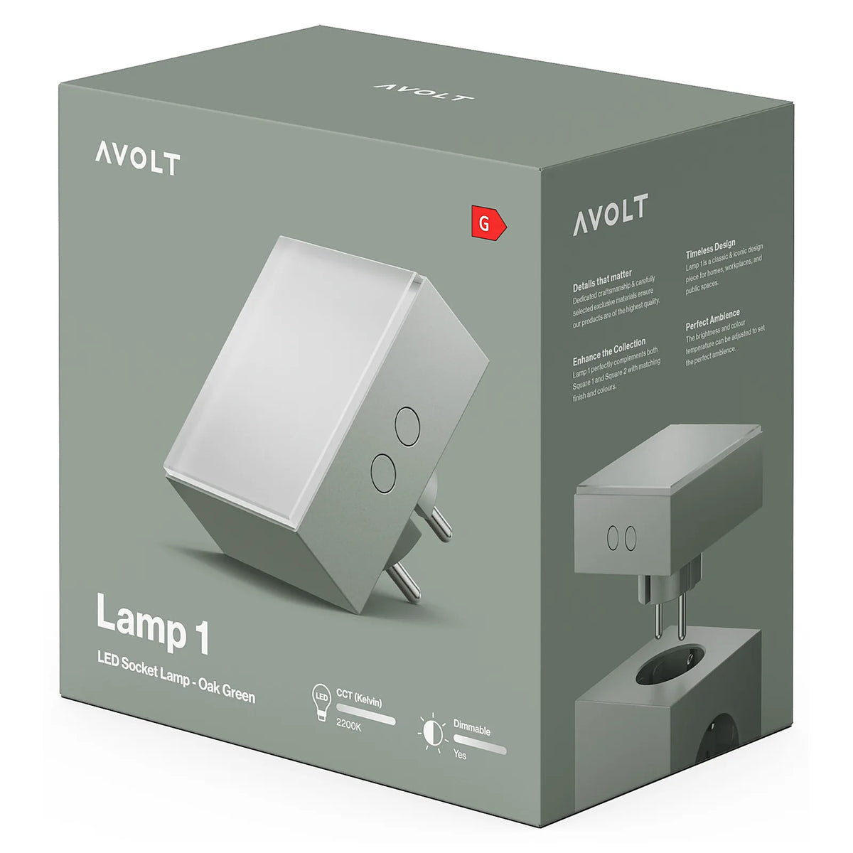 Avolt Lampka LED do kontaktu - wariant kolor zielony dębowy - widok 20