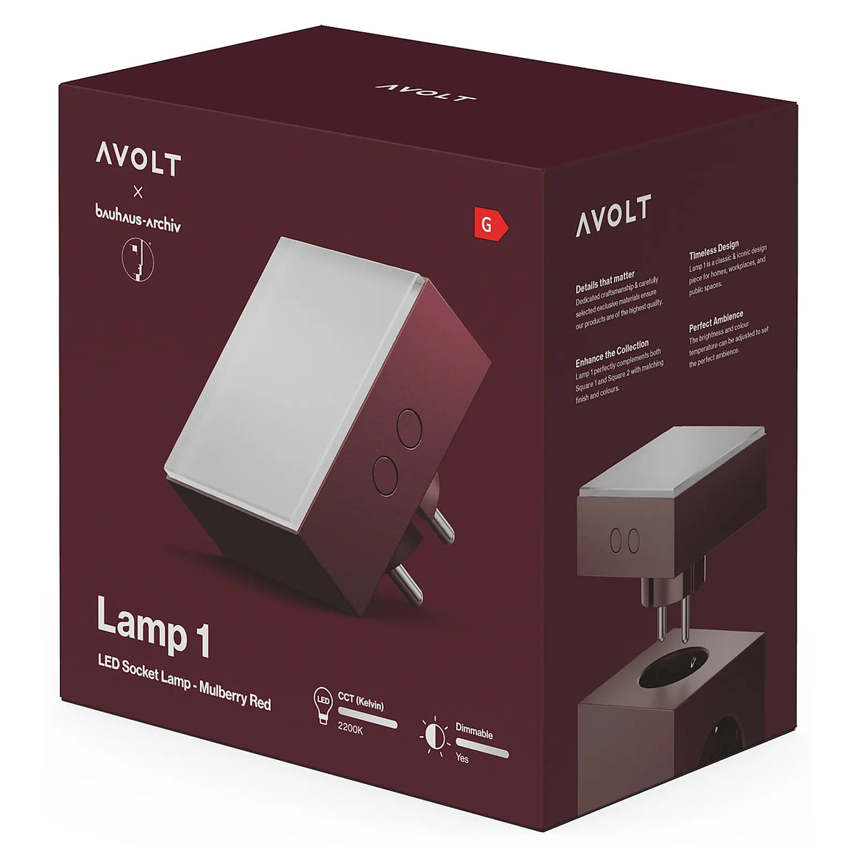 Avolt Lampka LED do kontaktu - wariant kolor czerwony malinowy - widok 32