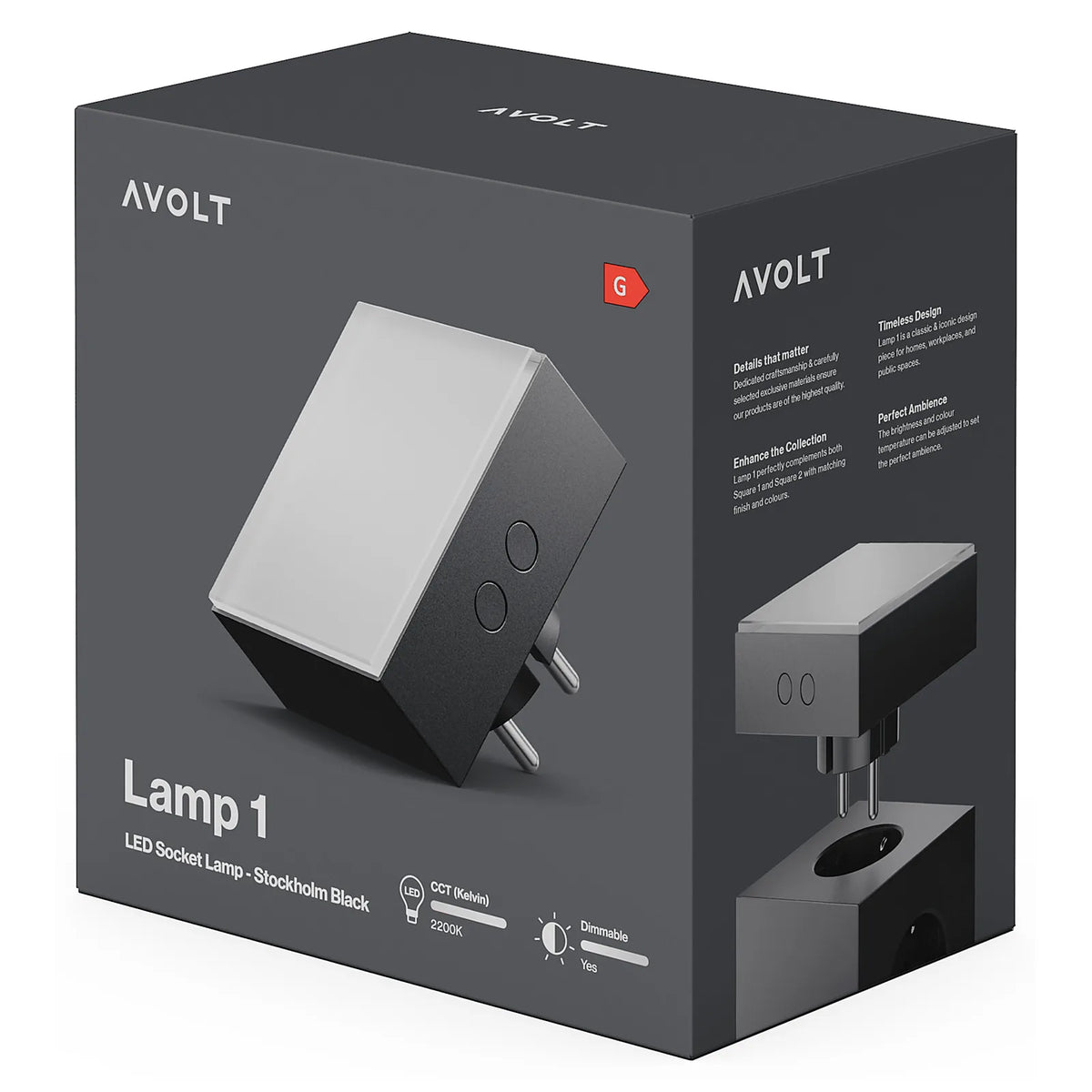 Avolt Lampka LED do kontaktu - wariant kolor czarny - widok 43