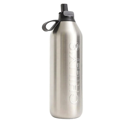 Chilly's Bottles Butelka sportowa Series 3 Flip 1000 ml – zdjęcie główne wariant kolor stalowy – Steel