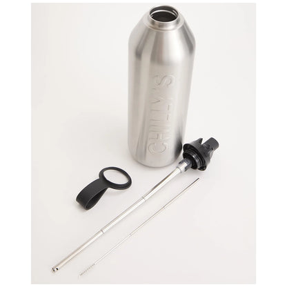 Chilly's Bottles Butelka sportowa Series 3 Flip 1000 ml – kolor stalowy – Steel – widok numer 4