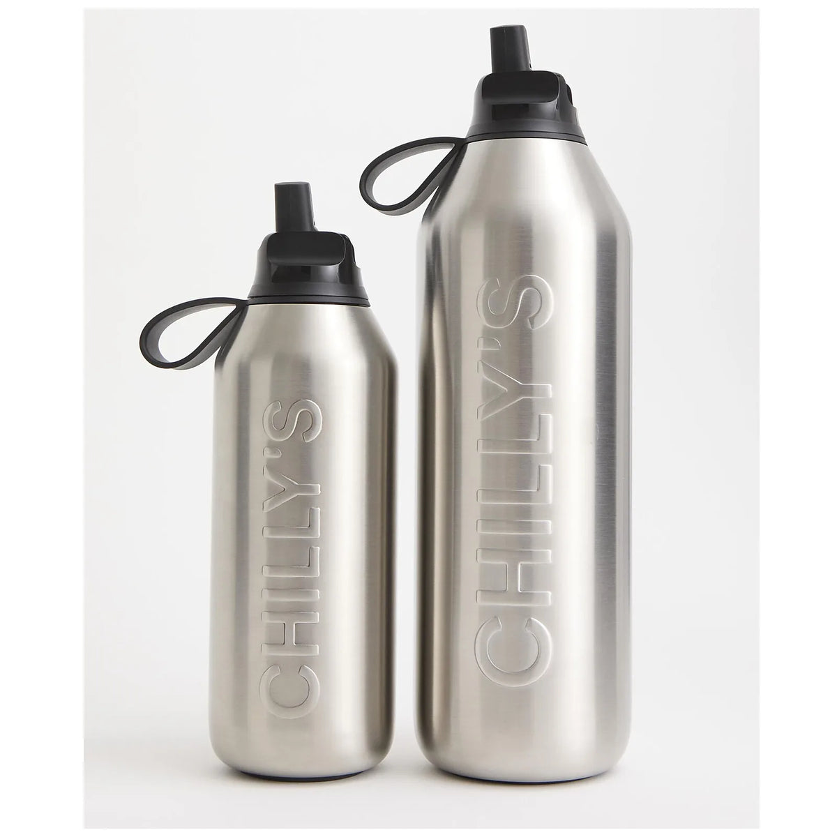 Chilly's Bottles Butelka sportowa Series 3 Flip 1000 ml – kolor stalowy – Steel – widok numer 9