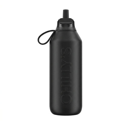 Chilly's Bottles Butelka sportowa Series 3 Flip 500 ml – zdjęcie główne wariant kolor czarny – Onyx