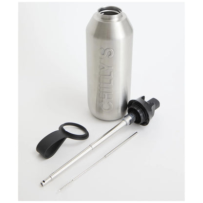 Chilly's Bottles Butelka sportowa Series 3 Flip 500 ml – kolor stalowy – Steel – widok numer 3