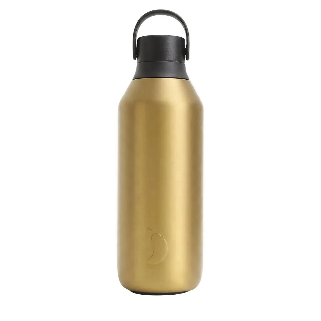 Chilly's Bottles Butelka termiczna Series 3 500 ml metaliczna – zdjęcie główne wariant kolor złoty – Fools Gold