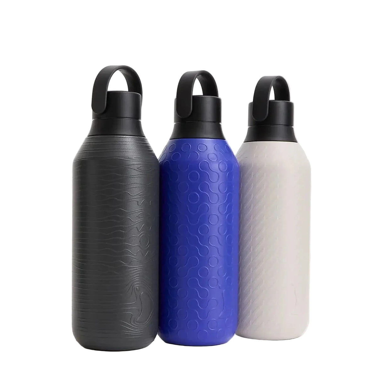 Chilly's Bottles Butelka termiczna Series 3 500 ml tłoczona – kolor granatowy – Soundwave Reef – widok numer 4