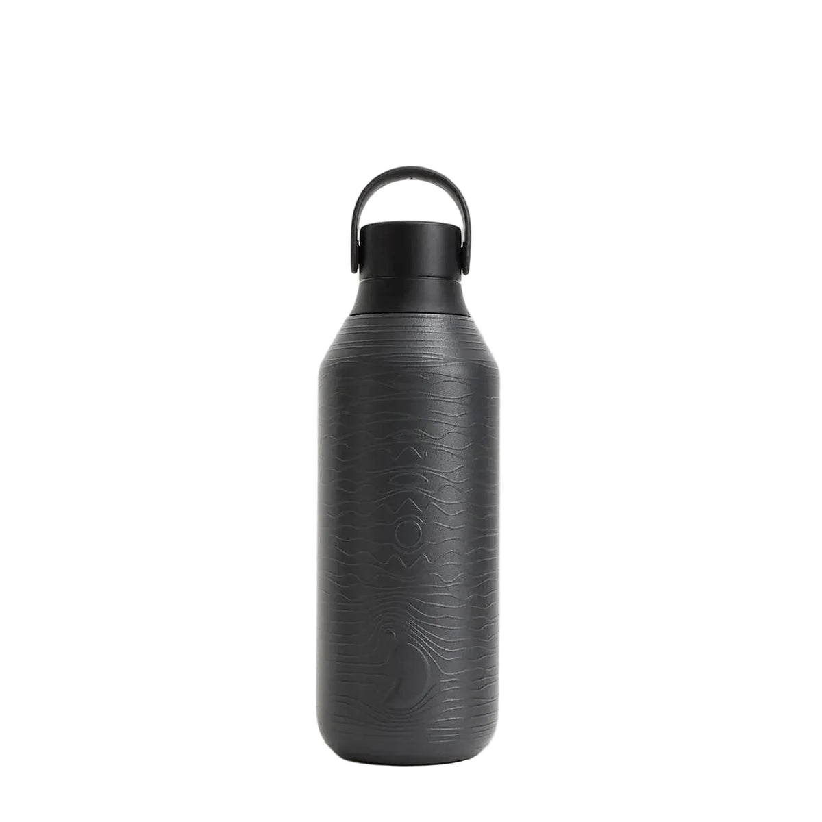 Chilly's Bottles Butelka termiczna Series 3 500 ml tłoczona – zdjęcie główne wariant kolor czarny – Soundwave Stone