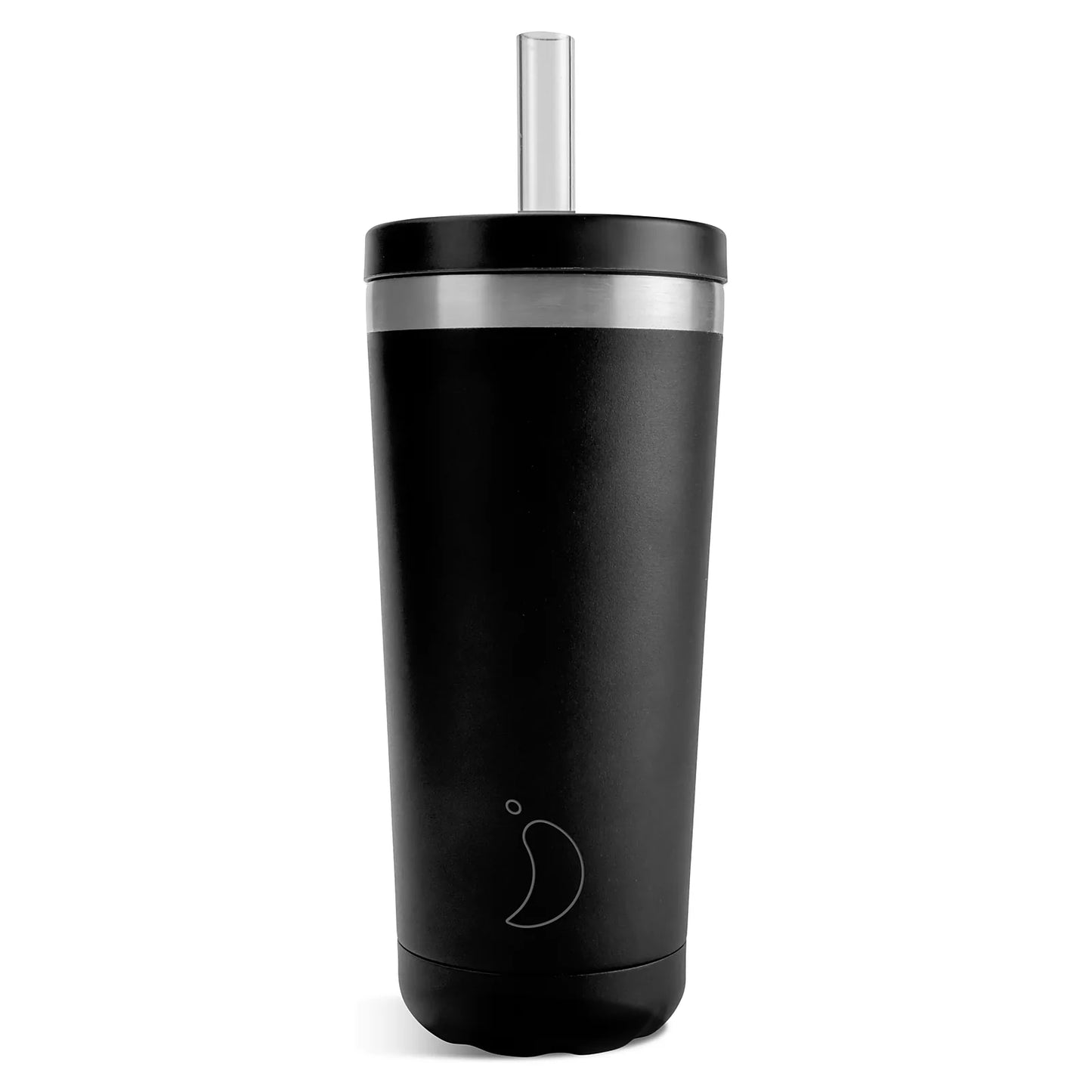 Chilly's Bottles Termiczny kubek do kawy Original 500 ml ze słomką - wariant kolor czarny