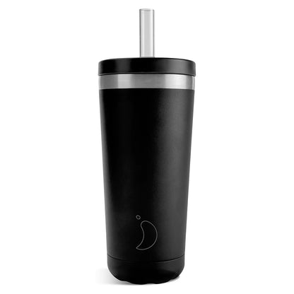 Chilly's Bottles Termiczny kubek do kawy Original 500 ml ze słomką - wariant kolor czarny