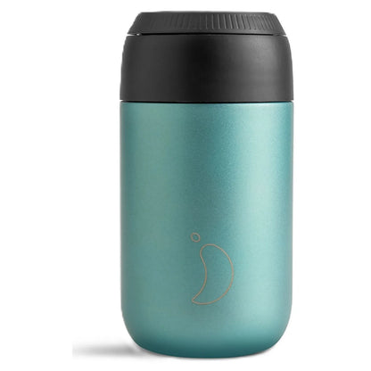 Chilly's Bottles Termiczny kubek do kawy Series 2 340 ml metaliczny - zdjęcie główne kolor morski