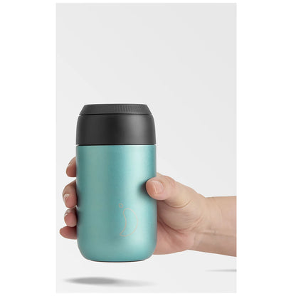 Chilly's Bottles Termiczny kubek do kawy Series 2 340 ml metaliczny - zdjęcie 8