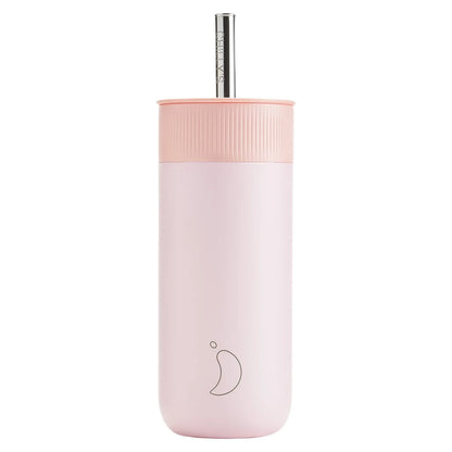 Chilly's Bottles Termiczny kubek do kawy Series 2 500 ml ze słomką - wariant kolor różowy