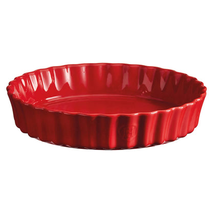 Emile Henry Głębokie naczynie do tarty ⌀28 cm - wariant kolor czerwony