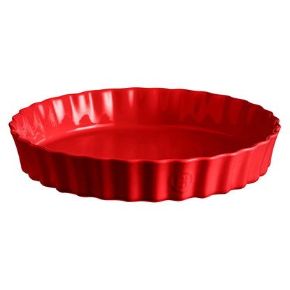 Emile Henry Głębokie naczynie do tarty ⌀32 cm - wariant kolor czerwony