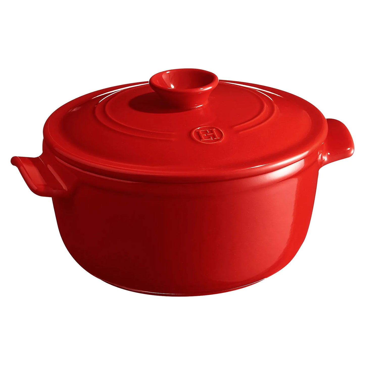 Emile Henry Okrągły garnek ceramiczny 2.5 litra - wariant kolor czerwony