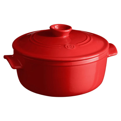 Emile Henry Okrągły garnek ceramiczny 5.3 litra - wariant kolor czerwony