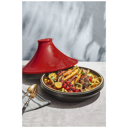 Emile Henry Tagine czerwono czarny do indukcji Delight - zdjęcie 3