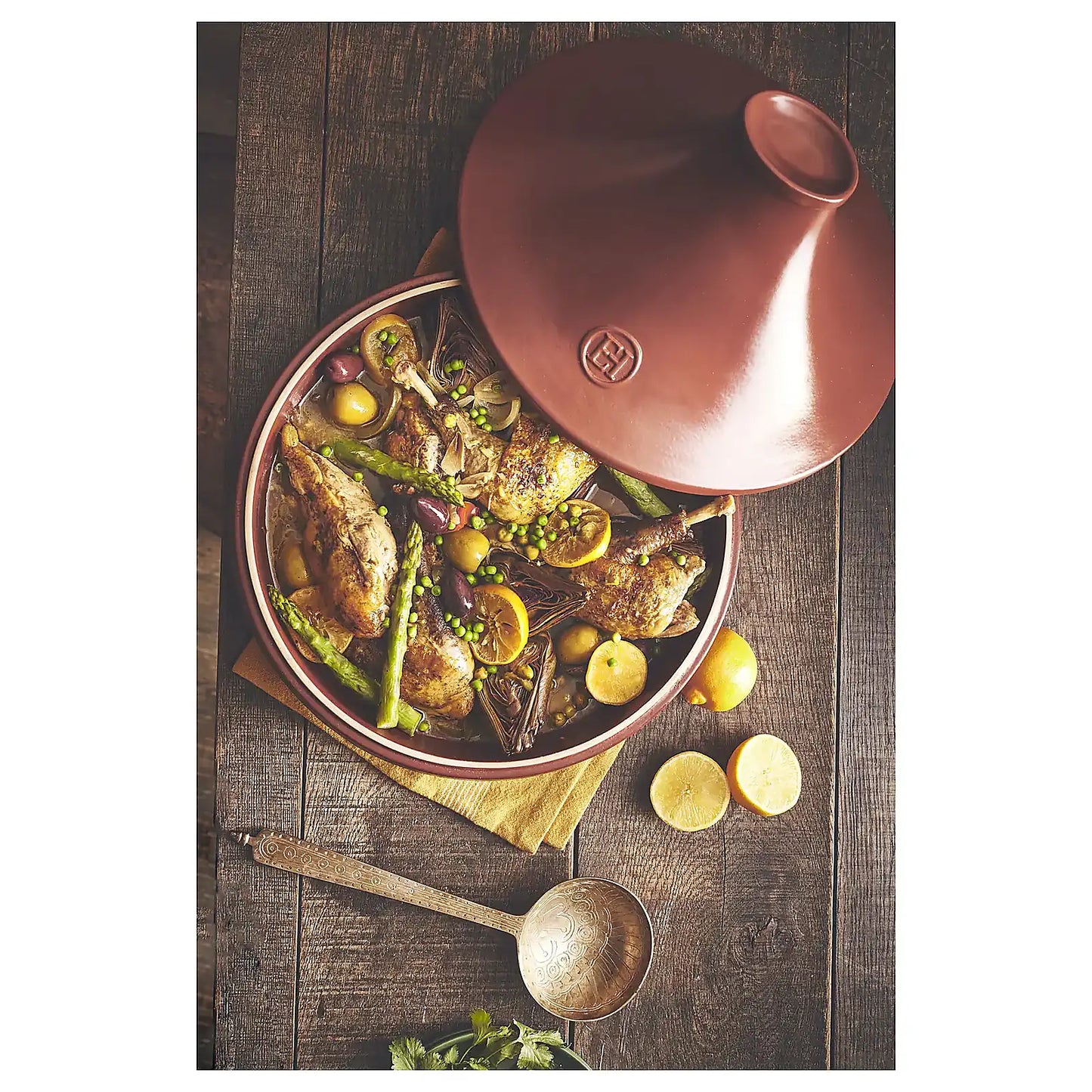 Emile Henry Tagine czerwono czarny do indukcji Delight - zdjęcie 6