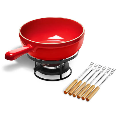 Emile Henry Zestaw do fondue - wariant kolor czerwony