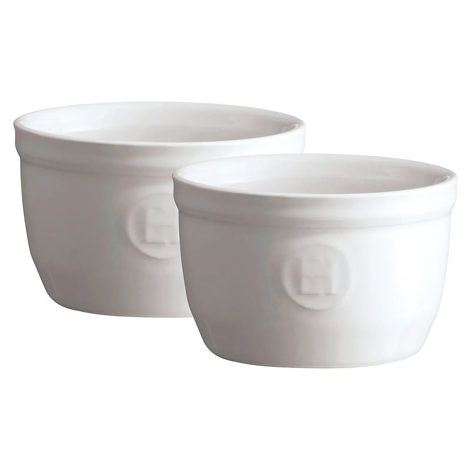 Emile Henry Zestaw dwóch miseczek do zapiekania typu ramekin N°9 - zdjęcie główne kolor biały