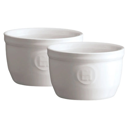 Emile Henry Zestaw dwóch miseczek do zapiekania typu ramekin N°9 - zdjęcie główne kolor biały